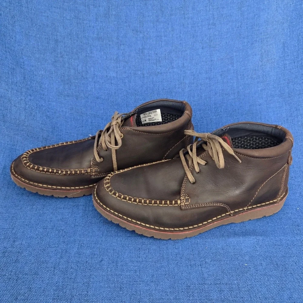 Clarks Vargo Apron Dark Brown Leather Chukka Boots Mens 9 M